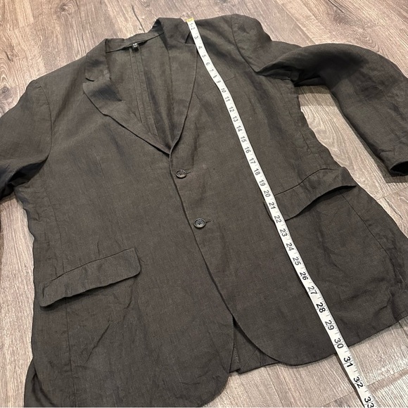 Banana Republic 100% Linen Blazer Men's 44R Gray Jacket Modern Slim Fit Preppy - Picture 13 of 15